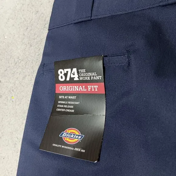 Dickies 874 Original Fit Work Pants Size 48 x 32 Blue NWT - Picture 10 of 10